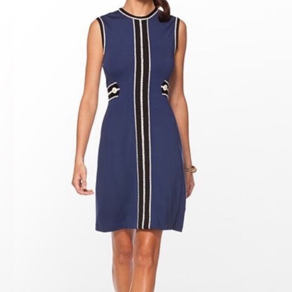 Lilly Pulitzer Fannie Stitch Sheath Dress Navy size small
